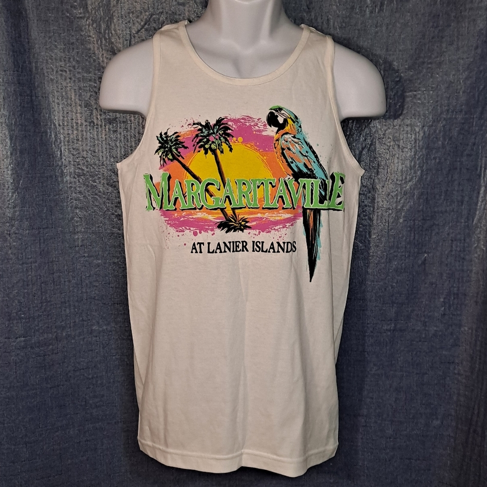 Margaritaville At Lanier Islands Tank Top Adult Small Unisex White New With Tag